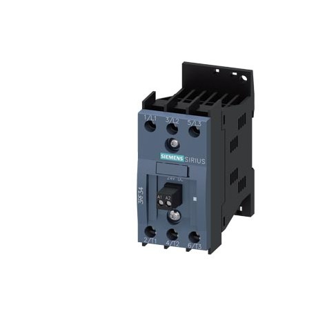 3RF3405-1BB06 SIEMENS Contattore statico trifase 3RF3 AC 53 / 5,2 A / 40 °C 48-600 V / DC 24 V a comando bif..