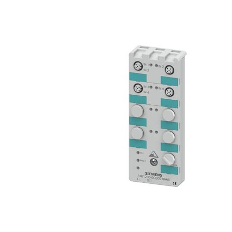 3RK1200-0CQ00-0AA3 SIEMENS Module compact K60 AS-i numérique 4 entrées TOR, IP67 4 x entrées, 200 mA max. 4 ..