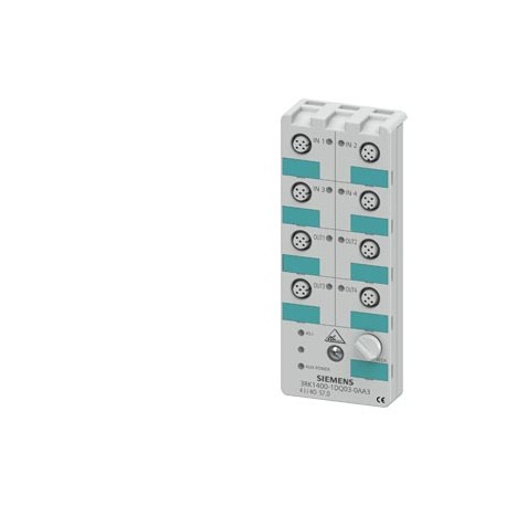 3RK1400-1DQ03-0AA3 SIEMENS AS-i compact module K60 digital 4 DI/4 DQ, IP67 4 x input, maximum 200 mA 4 x out..