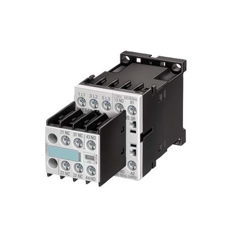 3RT1017-1BB44-3MA0 SIEMENS CONTACTOR, AC-3, 5,5KW/400V, 2NO+2NC, PERMANENT. JOINTED, 24V DC, 3-POLE, SIZE S..