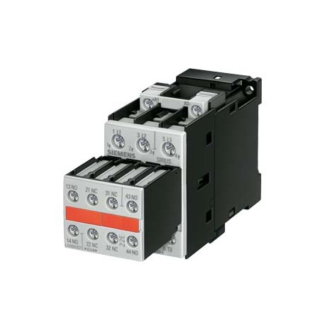 3RT1024-1BB44-3MA0 SIEMENS CONTACTOR, AC-3, 5,5KW/400V, 2NO+2NC, PERMANENT. JOINTED 24V DC, 3-POLE, SIZE S0..