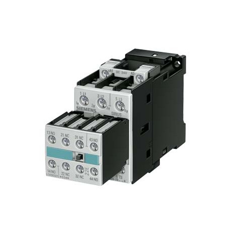 3RT1025-1BB44 SIEMENS КОНТАКТОР, AC-3 7,5 кВт / 400 В, DC 24 В, 3-полюсные, 2 НО + 2 НЗ, РАЗМЕР S0, ВИНТОВЫ..