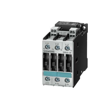 3RT1025-3BB40 SIEMENS Contator, AC-3 de 7,5 KW / 400 V, DC 24 V, 3 pólos, SIZE S0, CAGE BRAÇADEIRA LIGAÇÃO