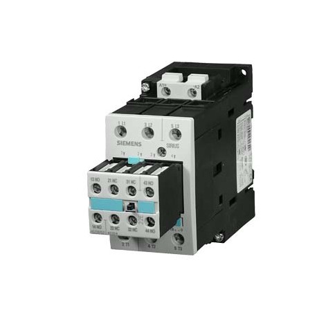 3RT1035-1BB44 SIEMENS contattore di potenza, AC-3 40 A, 18,5 kW / 400 V DC 24 V, 2 NO+2 NC, a 3 poli, grande..