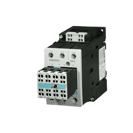 3RT1035-3BW44 SIEMENS Contactor de potencia, 3 AC 40 A, 18.5 kW/400 V 48 V DC, 2 NA + 2 NC 3 polos, Tamaño S..