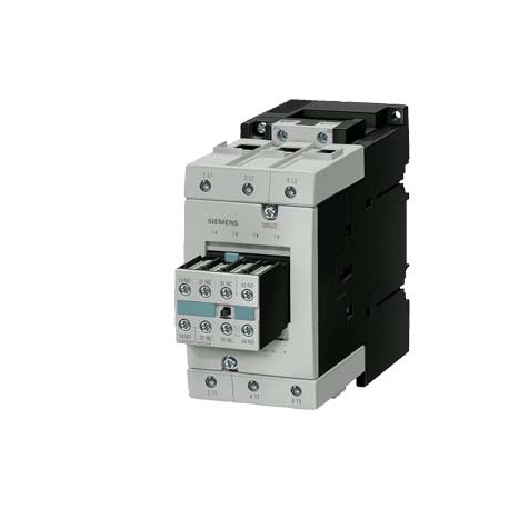 3RT1046-1BF44 SIEMENS Power contactor, AC-3 95 A, 45 kW / 400 V 110 V DC, 2 NO + 2 NC 3-pole, Size S3 Screw ..