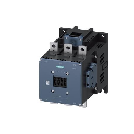 3RT1076-6AP36 SIEMENS Power contactor, AC-3 500 A, 250 kW / 400 V AC (50-60 Hz) / DC 220-240 V UC Auxiliary ..