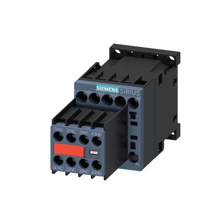 3RT2015-1AP04-3MA0 SIEMENS Power contactor, AC-3 7 A, 3 kW / 400 V 2 NO + 2 NC, 230 V AC, 50/60 Hz 3-pole, S..