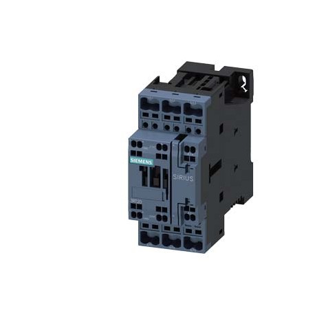 3RT2023-2BM40 SIEMENS power contactor, AC-3 9 A, 4 kW / 400 V 1 NO + 1 NC, 220 V DC 3-pole, Size S0 Spring-t..