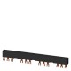 3RV1915-3CB SIEMENS 3-phase busbars Modular spacing 63 mm for 4 switches and accessories Fork shape connecti..