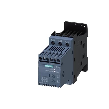 3RW3018-1BB04 SIEMENS SIRIUS soft starter S00 17.6 A, 7.5 kW/400 V, 40 °C 200-480 V AC, 24 V AC/DC Screw ter..