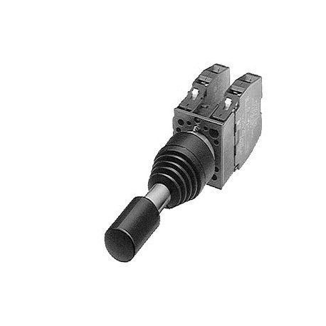 3SB1208-7JW01 SIEMENS COORDINATE SWITCH, 22MM, ROUND, PLASTIC, BLACK, PLASTIC FRONT RING BLACK, 4 SWITCH PO..