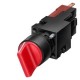 3SB2202-2AC01 SIEMENS Selector switch, 16 mm, round, plastic, red, 2 switch positions O-I, latching, actuati..