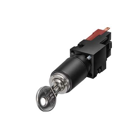 3SB2210-4PB01 SIEMENS keyswitch, 16 mm, round, plastic, CES, 3 switch positions I-O-II, latching, actuating ..