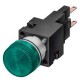 3SB2224-6BE06 SIEMENS Indicator light, 16 mm, round, plastic, green, Lampholder W2 x 4.6 d, with incandescen..