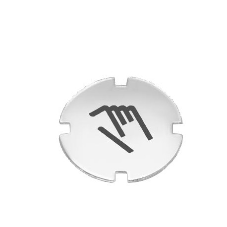 3SB2901-4QK SIEMENS Inscription plate for pushbutton and illuminated pushbutton flat, milky with black font,..