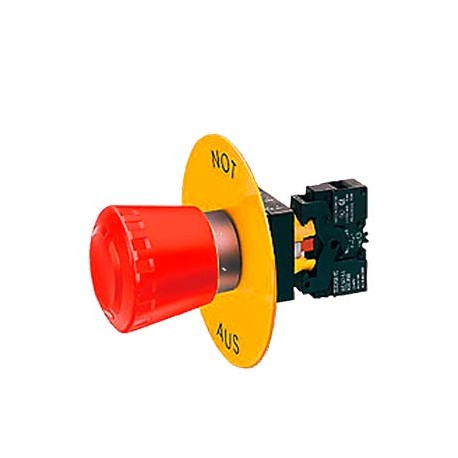 3SB2908-2AG SIEMENS targhetta con dicitura, giallo, autoadesivo, con digitura: ARRESTO DI EMERGENZA
