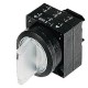 3SB3001-2DA71 SIEMENS 22MM PLASTIC ROUND ACTUATOR: SELECTOR SWITCH LATCHING 3 SWITCH POSITIONS I-O-II ILLUM..