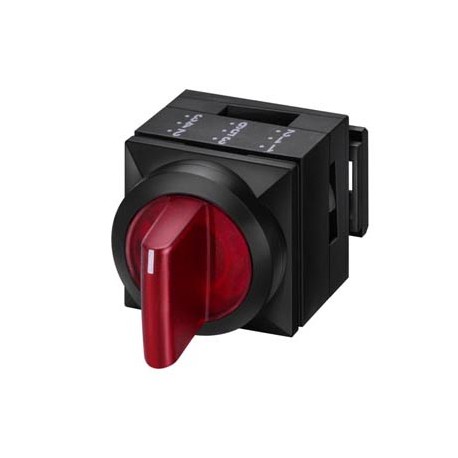  3SB3111-2EA21 SIEMENS 26X26MM PLASTIC SQUARE ACTUATOR: TOGGLE MOMENTARY CONTACT TYPE 3 SWITCH POSITIONS I-O..