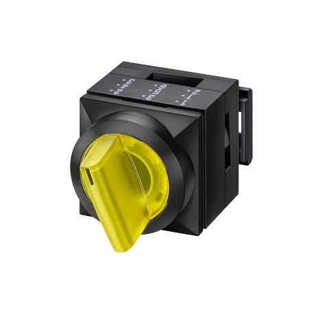 3SB3111-2KA21 SIEMENS 26X26MM PLASTIC SQUARE ACTUATOR: SELECTOR SWITCH LATCHING 2 SWITCH POSITIONS O-I ILLU..