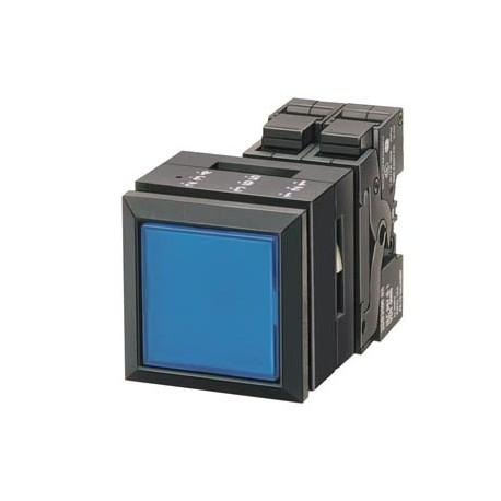  3SB3305-0AA61 SIEMENS 26X26MM PLASTIC SQUARE COMPLETE UNIT COMBINATION: ILLUMINATED PUSHBUTTON WITH FLAT BU..