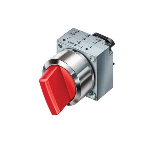 3SB3500-2GA21 SIEMENS 22MM METAL ROUND ACTUATOR: SELECTOR SWITCH RIGHT LATCH.,LE.MOMEN.CONT.TYPE 3 SWITCH P..