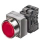  3SB3606-0AA01 SIEMENS 22MM METAL ROUND COMPLETE UNIT COMBINATION: ILLUMINATED PUSHBUTTON MOMENTARY CONTACT ..