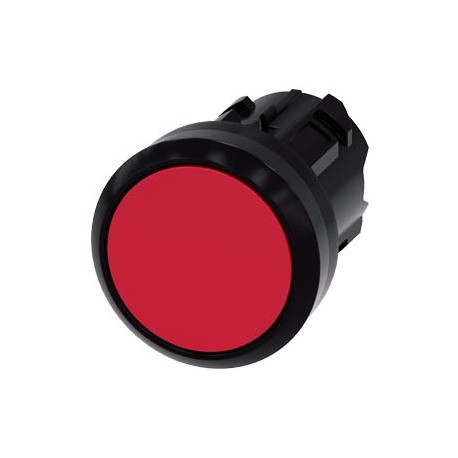 3SU1000-0AA20-0AA0 SIEMENS Pushbutton, 22 mm, round, plastic, red, pushbutton, flat, latching, Push-to-relea..