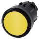 3SU1000-0AB30-0AA0 SIEMENS Pushbutton, 22 mm, round, plastic, yellow, pushbutton, flat momentary contact type