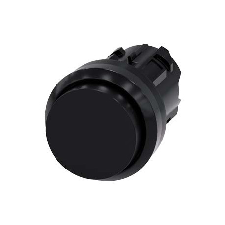 3SU1000-0BB10-0AA0 SIEMENS Pushbutton, 22 mm, round, plastic, black, pushbutton, raised, momentary contact t..