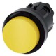 3SU1000-0BB30-0AA0 SIEMENS Pushbutton, 22 mm, round, plastic, yellow, pushbutton, raised, momentary contact ..