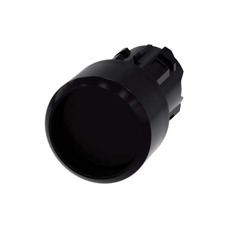 3SU1000-0CB10-0AA0 SIEMENS Pushbutton, 22 mm, round, plastic, black, Front ring, raised momentary contact ty..