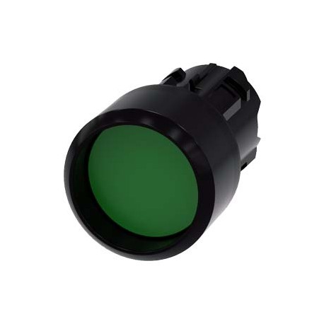 3SU1000-0CB40-0AA0 SIEMENS Pushbutton, 22 mm, round, plastic, green, Front ring, raised momentary contact ty..