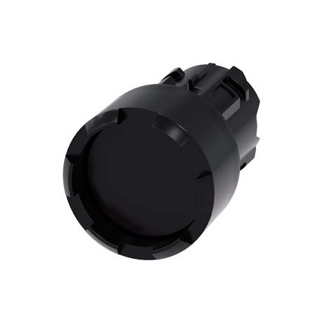3SU1000-0DB10-0AA0 SIEMENS Pushbutton, 22 mm, round, plastic, black, Front ring, raised, castellated momenta..