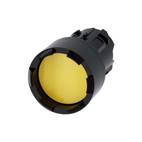 3SU1000-0DB30-0AA0 SIEMENS Pushbutton, 22 mm, round, plastic, yellow, Front ring, raised, castellated moment..