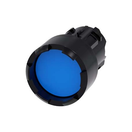3SU1000-0DB50-0AA0 SIEMENS Pushbutton, 22 mm, round, plastic, blue, Front ring, raised, castellated momentar..