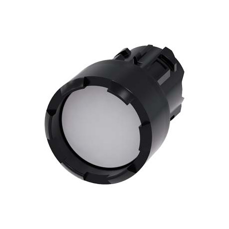 3SU1000-0DB60-0AA0 SIEMENS Pushbutton, 22 mm, round, plastic, white, Front ring, raised, castellated momenta..
