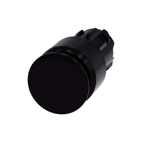 3SU1000-1AA10-0AA0 SIEMENS Mushroom pushbutton, 22 mm, round, plastic, black, 30 mm, latching, Pull-to-unlat..