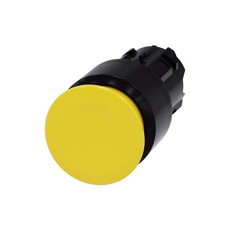 3SU1000-1AA30-0AA0 SIEMENS Mushroom pushbutton, 22 mm, round, plastic, yellow, 30 mm, latching, Pull-to-unla..