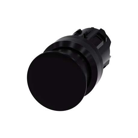 3SU1000-1AD10-0AA0 SIEMENS Mushroom pushbutton, 22 mm, round, plastic, black, 30 mm, momentary contact type