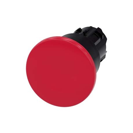 3SU1000-1BA20-0AA0 SIEMENS Mushroom pushbutton, 22 mm, round, plastic, red, 40 mm, latching, Pull-to-unlatch..