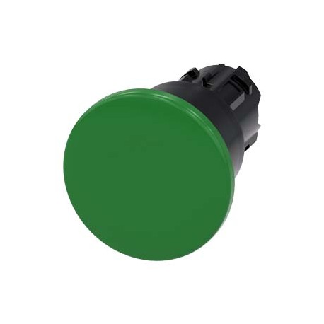 3SU1000-1BA40-0AA0 SIEMENS Mushroom pushbutton, 22 mm, round, plastic, green, 40 mm, latching, Pull-to-unlat..