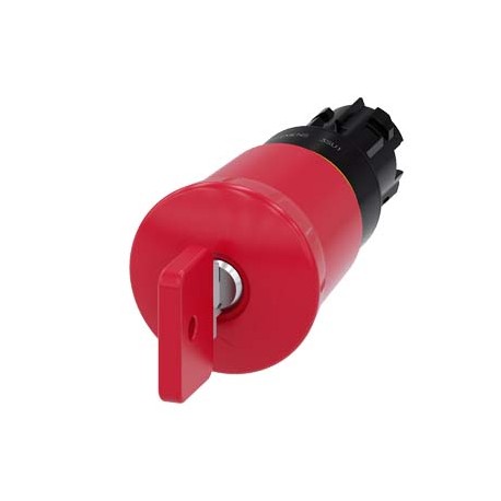 3SU1000-1HQ20-0AA0 SIEMENS EMERGENCY STOP mushroom pushbutton, 22 mm, round, plastic, red, 40 mm, with O.M.R..