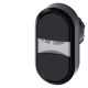 3SU1000-3AB11-0AA0 SIEMENS Twin pushbutton, 22 mm, round, plastic, black, black, pushbuttons, flat
