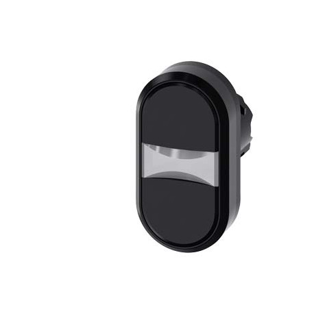 3SU1000-3AB11-0AA0 SIEMENS Twin pushbutton, 22 mm, round, plastic, black, black, pushbuttons, flat