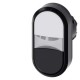 3SU1000-3AB61-0AA0 SIEMENS Twin pushbutton, 22 mm, round, plastic, white, black, pushbuttons, flat