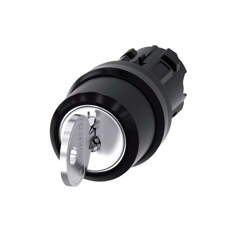 3SU1000-4BL01-0AA0 SIEMENS Interruptor de llave RONIS, 22 mm, redondo, plástico, N.º de cerradura SB30, con ..