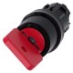 3SU1000-4FF11-0AA0 SIEMENS Key-operated switch O.M.R, 22 mm, round, plastic, lock number 73037, red, with 2 ..