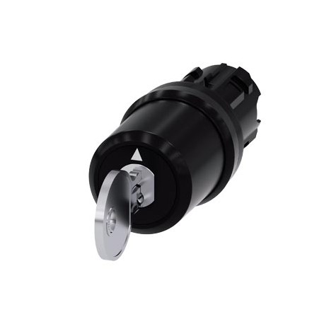 3SU1000-5PM01-0AA0 SIEMENS Interruptor de llave BKS, 22 mm, redondo, plástico, n.º de cerradura S1, con 2 ll..