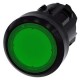 3SU1001-0AA40-0AA0 SIEMENS Illuminated pushbutton, 22 mm, round, plastic, green, pushbutton, flat, latching,..